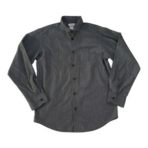 Izod Dark Gray Buttons Up Longsleeved Shirt / Jr's Large ( 14/16)